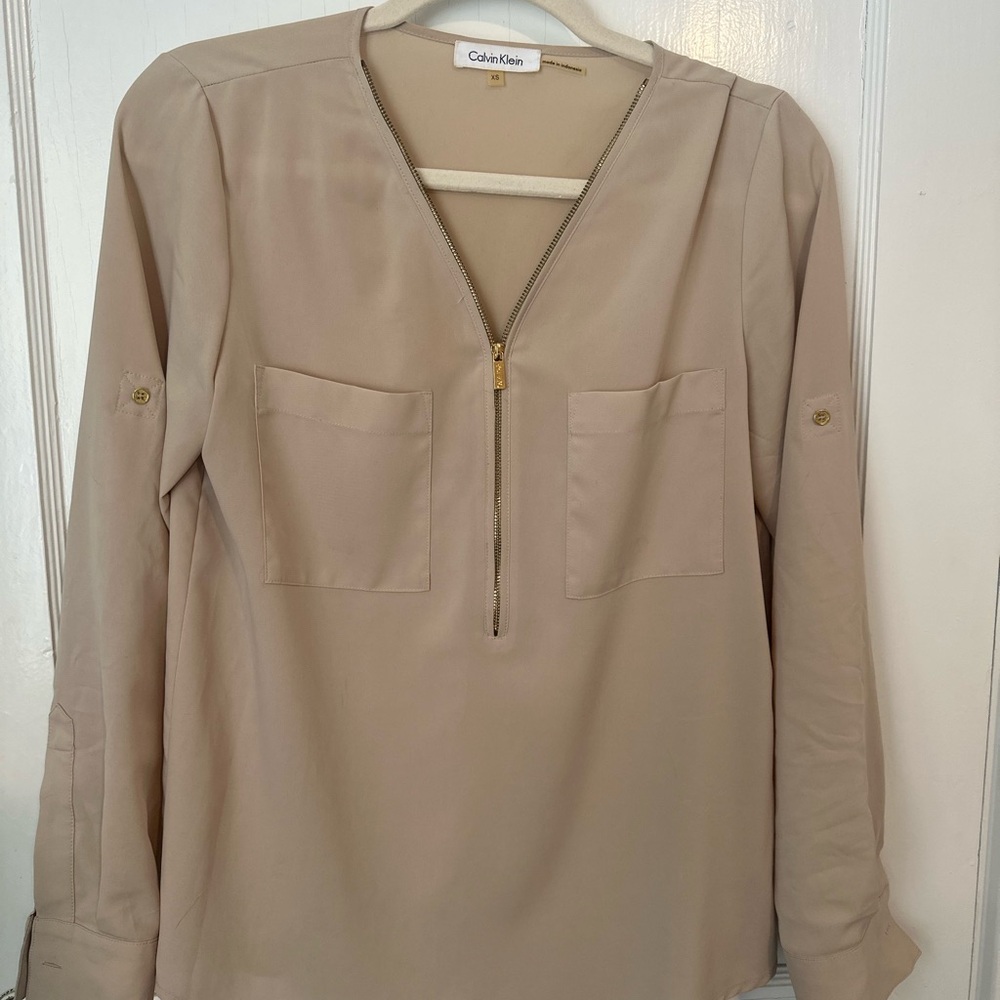 Calvin Klein Women's Beige Top